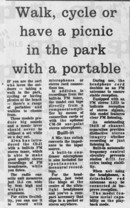 A walk in the park with a portable The Straits Times, 5 July 1981, Page 10 2.png