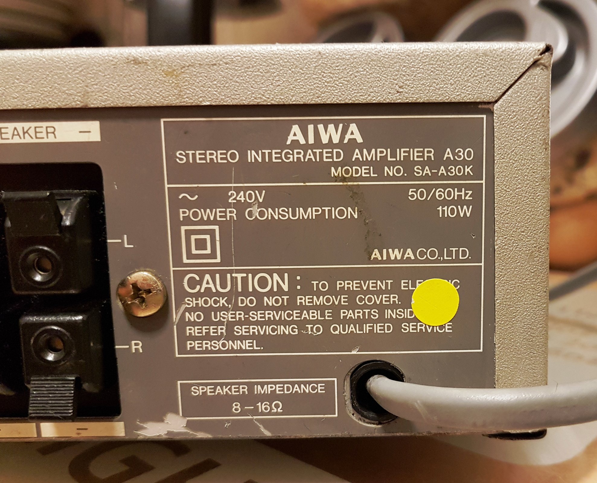 Aiwa A30 Mini Compo Stereo Amplifier 28 October 2018 (8).jpg