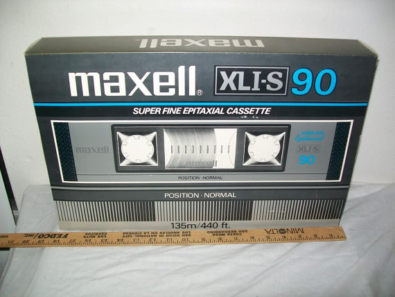 Large Maxell XLII-S Cardboard Cassette Display