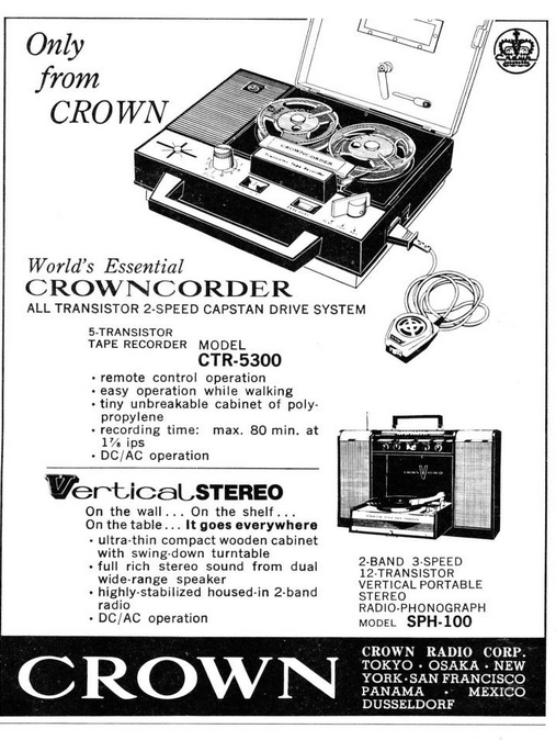 Crown CTR-550 Reel to Reel Tape Recorder 