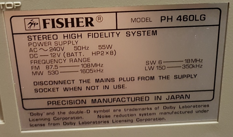 Fisher PH-460LG Compo System - May 2017 (25).jpg