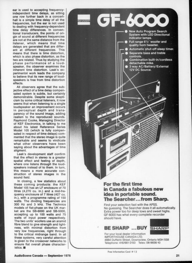 Sharp GF-6000 Audio Scene Canada 1976-09.png