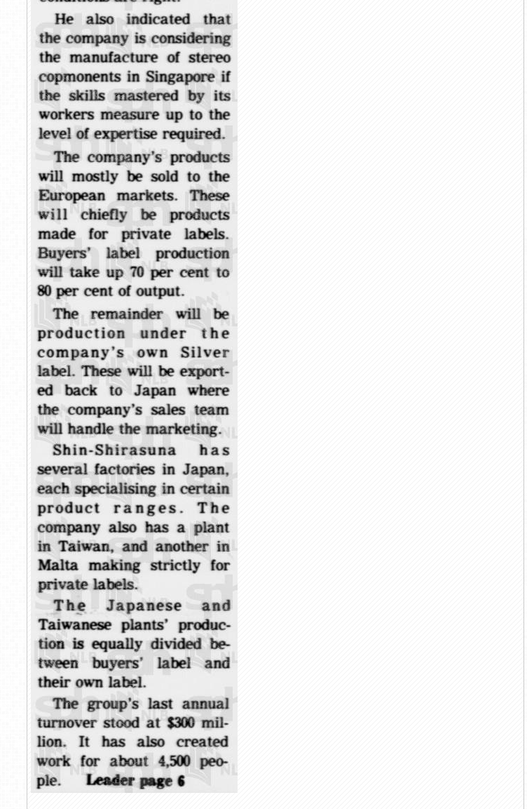 Shirasuna will get components in S'pore 1979 BizTimes 3.png