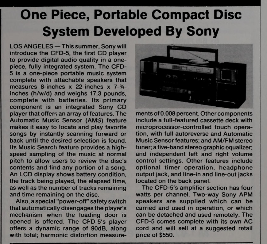 Sony CFD-5 Cash Box 1985.png