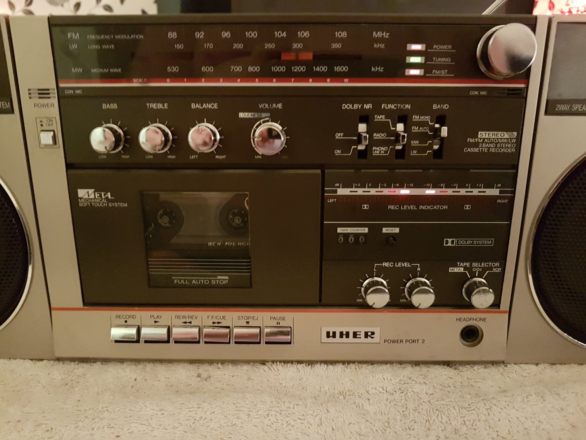 Uher Power Port 2 Stereo Radio Cassette Recorder (Tape Deck Repaired) - January 2017 (1).jpg