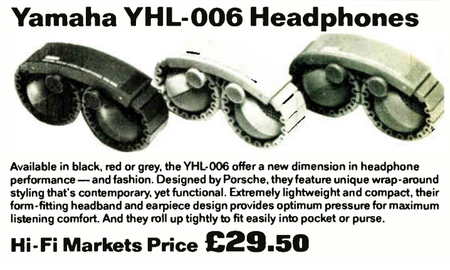 1985-10 - Hi-Fi News - Yamaha YHL-006 foldable headphones by Porsche Design.png