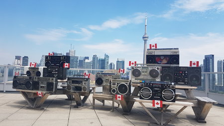 12 HOLY GRAIL BOOMBOXES CELEBRATE CANADA'S 150th B DAY TORONTO SKYLINE 2.jpg