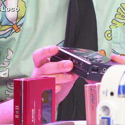 TJ Autoreverse showing off his walkman collection at Vodafone Yu TV show