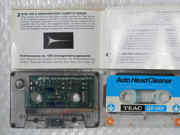 IMG_0371 TDK HD-01 Head Demagnetizer Cassette Teac QP-001 Auto Head cleaner front