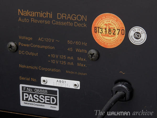 Nakamichi deck Dragon 08