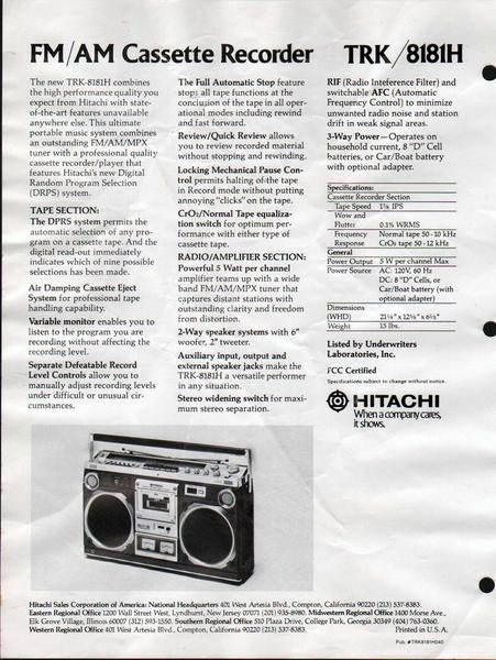 Hitatchi-TRK-8181H