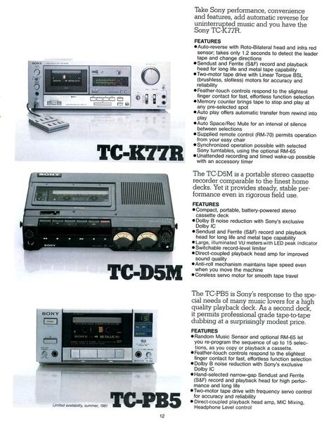 Sony Cassette Decks 1980 013