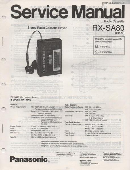 panasonic_rxsa80_rx-sa80_rx_sa80_cassette_radio_service_manual