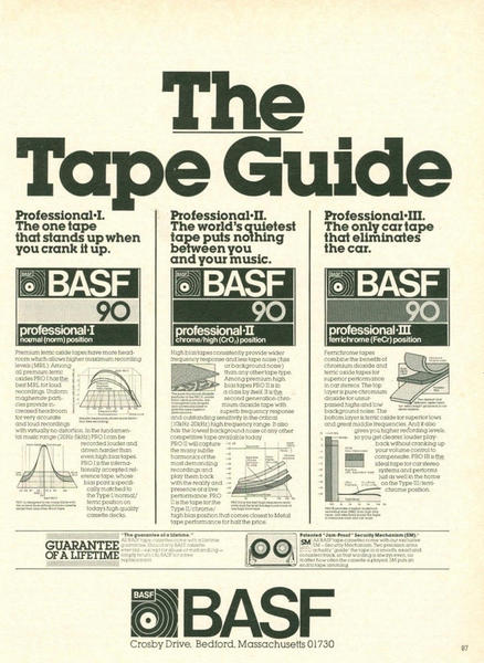 BASF_The_Tape_Guide-BASF_PROFESSIONAL_Compact_Cassette_Tapes