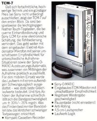 Sony TCM-7 Logic cotrol Mechanism